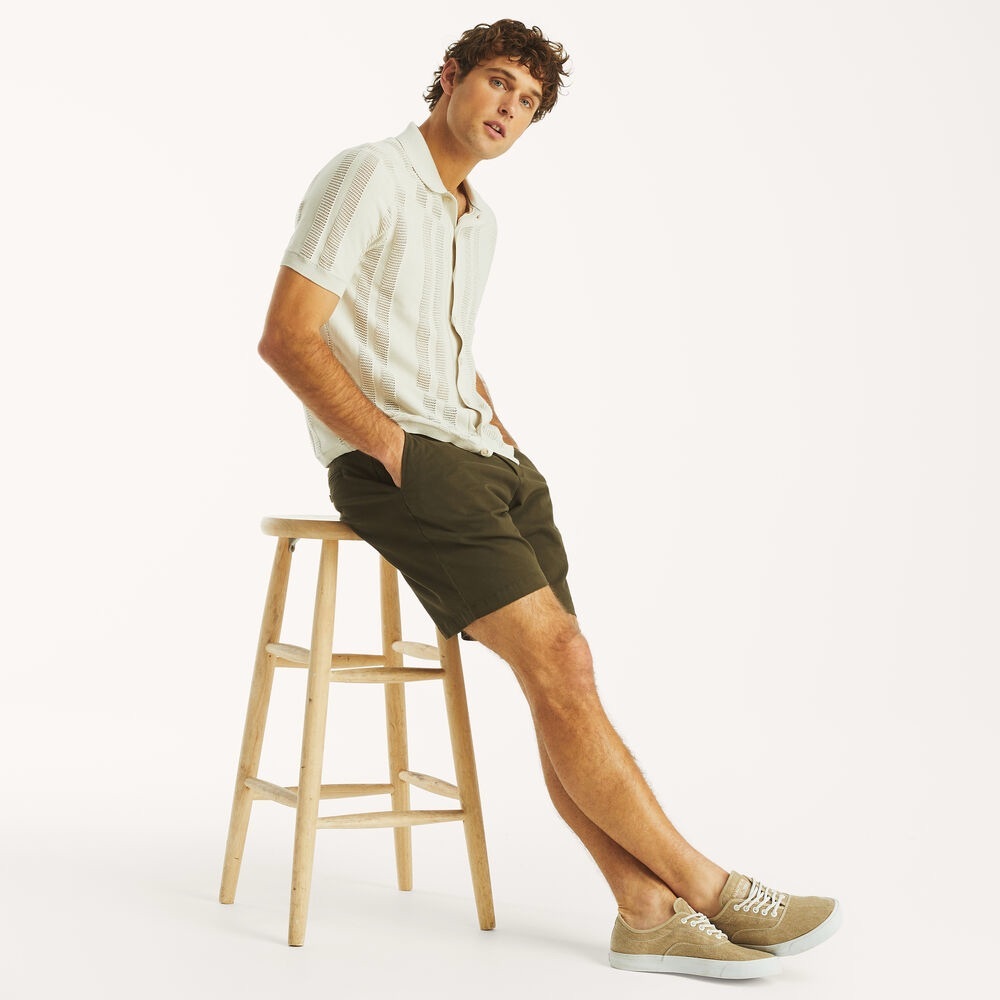 Nautica 8.5" Stretch Deck Short Green Men’s Size 40w Classic Fit